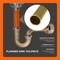 Everflow Flanged Sink Tailpiece for Tubular Drain Applications, 20GA Brass 1-1/2"x12" 22312-20 - alternate 2